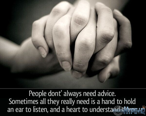 people dont always need advice